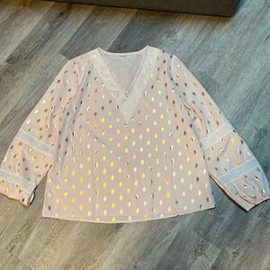 Anna Kaci pink and gold blouse